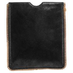 Stella McCartney Black Faux Leather Falabella iPad Case