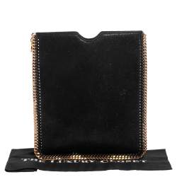 Stella McCartney Black Faux Leather Falabella iPad Case