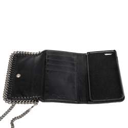 Pre Owned Stella McCartney Brown/Grey Faux Python Leather Falabella Chain Phone Case