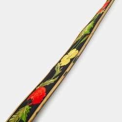 Stella McCartney Multicolor Floral Embroidered and Leather Double Wrap Belt 75CM