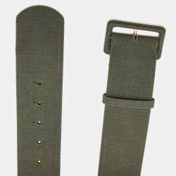 Pre Owned Stella McCartney Green Canvas Waist Belt 71CM