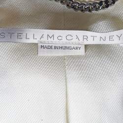 Pre Owned Stella McCartney Cream Linen Blend Corset Crop Blazer S
