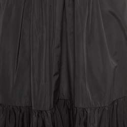 Pre Owned Stella McCartney Black Silk Blend Tiered Midi Skirt S