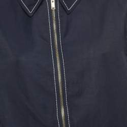 Pre Owned Stella McCartney Navy Blue Cotton Blend Zip-Front Jacket M