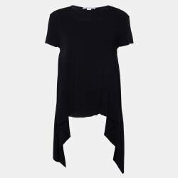 مملوكة مسبقًا Stella McCartney Black Jersey Draped Top L