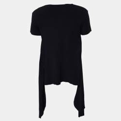 مملوكة مسبقًا Stella McCartney Black Jersey Draped Top L