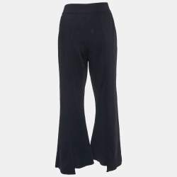 Pre Owned Stella McCartney Black Jersey Wide Leg Trousers L