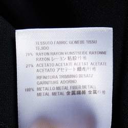 Pre Owned Stella McCartney Black Embellished Crepe Trousers M