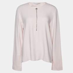 Pre Owned Stella McCartney Pink Crepe Top and Pants Set M