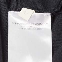 Pre Owned Stella McCartney Black Leopard Print Jersey T-Shirt M