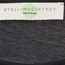 Pre Owned Stella McCartney Black Leopard Print Jersey T-Shirt M