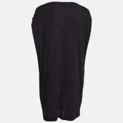 Pre Owned Stella McCartney Black Leopard Print Jersey T-Shirt M