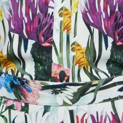 Pre Owned Stella McCartney Multicolor Floral Print Stretch Crepe Maxi Dress M
