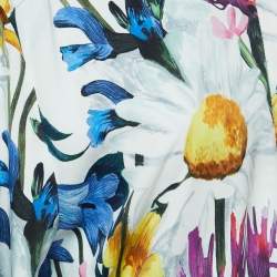 Pre Owned Stella McCartney Multicolor Floral Print Stretch Crepe Maxi Dress M