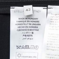 Pre Owned Stella McCartney Black Stretch Crepe Zipper Cady Top M