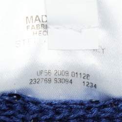 Pre Owned Stella McCartney Navy Blue Sequin Knitted Mini Dress M