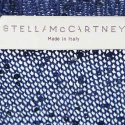 Pre Owned Stella McCartney Navy Blue Sequin Knitted Mini Dress M