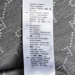 Pre Owned Stella McCartney Grey Monogram Virgin Wool Cropped Lounge Pants XXS