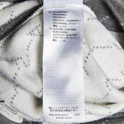 Pre Owned Stella McCartney Grey Monogram Virgin Wool Cropped Lounge Pants XXS