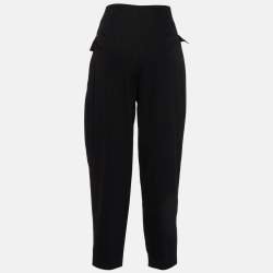 Pre Owned Stella Mccartney Black Wool Loose Fit Trousers M