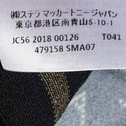 Pre Owned Stella McCartney Navy Blue Logo Printed Jersey Jumper S