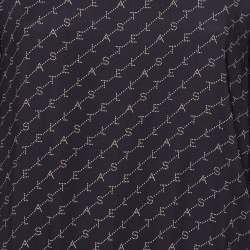 Pre Owned Stella McCartney Navy Blue Logo Printed Jersey Jumper S