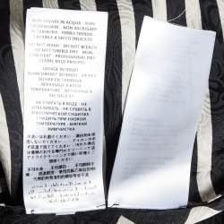 Pre Owned Stella McCartney Black/White Chevron & Stripes Print Jacquard Silk Shirt S