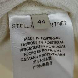 Pre Owned Stella McCartney White Natural Stones Detail Cotton Sweatshirt M