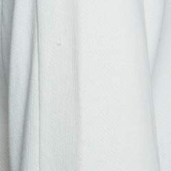 Pre Owned Stella McCartney White Natural Stones Detail Cotton Sweatshirt M