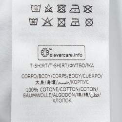 Pre Owned Stella McCartney Black /White Logo Print Jersey Cotton T-Shirt S