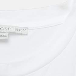 Pre Owned Stella McCartney Black /White Logo Print Jersey Cotton T-Shirt S