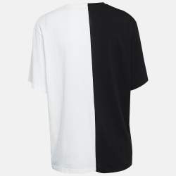 Pre Owned Stella McCartney Black /White Logo Print Jersey Cotton T-Shirt S