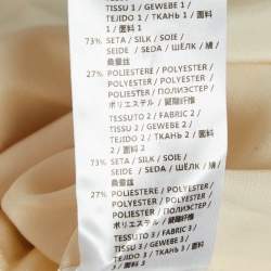 Pre Owned Stella McCartney Cream/Gold Lurex Silk Blend Brocade Sleeveless Mini Dress S