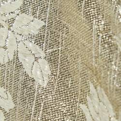 Pre Owned Stella McCartney Cream/Gold Brocade Full Sleeves Jumper Top M