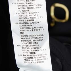 Pre Owned Stella McCartney Black Crepe Jewel Detail Mini Skirt M