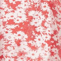 Pre Owned Stella McCartney Red Floral Jacquard Shorts Set S/M