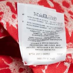 Pre Owned Stella McCartney Red Floral Jacquard Shorts Set S/M