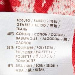 Pre Owned Stella McCartney Red Floral Jacquard Shorts Set S/M