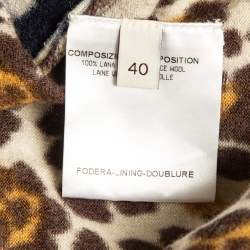 Pre Owned Stella McCartney Multicolor Printed High Neck Knit Top S