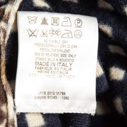 Pre Owned Stella McCartney Multicolor Printed High Neck Knit Top S