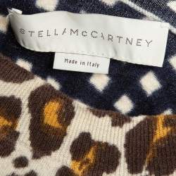 Pre Owned Stella McCartney Multicolor Printed High Neck Knit Top S