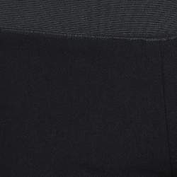 Pre Owned Stella McCartney Black Sheer Lace Side Trim Stretch Wool Trousers M