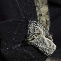 Pre Owned Stella McCartney Black Sheer Lace Side Trim Stretch Wool Trousers M