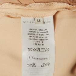 Pre Owned Stella McCartney Beige Crepe Wide Leg Pants XS