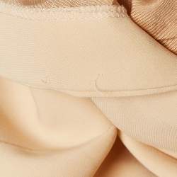 Pre Owned Stella McCartney Beige Crepe Wide Leg Pants XS