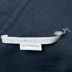 Pre Owned Stella McCartney Navy Blue Cotton Blend Zip Detailed Cargo Jumpsuit S