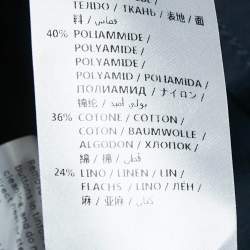 Pre Owned Stella McCartney Navy Blue Cotton Blend Zip Detailed Cargo Jumpsuit S