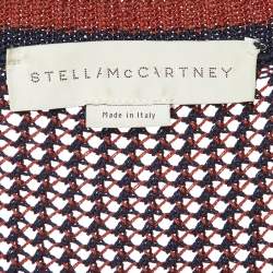 Pre Owned Stella McCartney Navy Blue Floral Patched Knit Sweater S