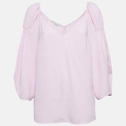 Pre Owned Stella McCartney Pink Crepe Oversized Top M