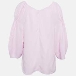 Pre Owned Stella McCartney Pink Crepe Oversized Top M